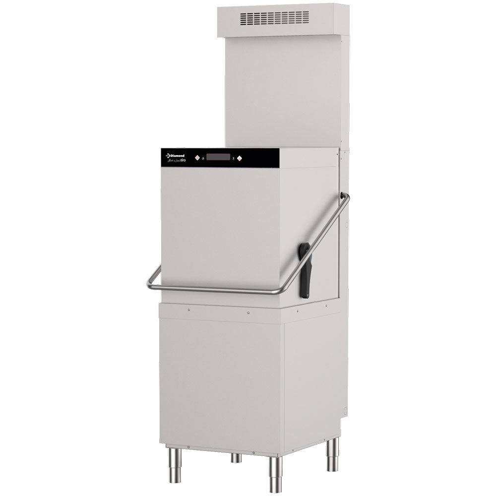 Vaatwasser met kap, mand 50 x 50 cm, Full Hygiene, met stoomcondensor, Diamond DCS9/EV-RC