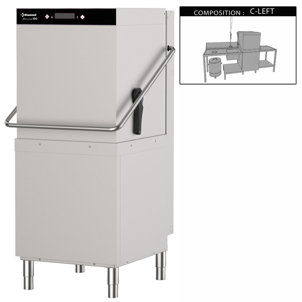 Set kapvaatwasser met tafels, Diamond DCS9/EV/C-S