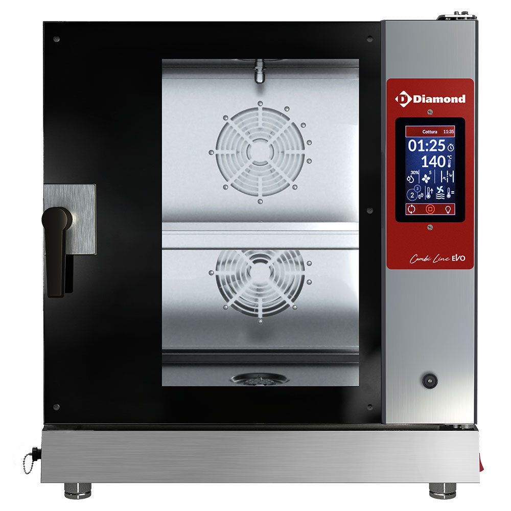 Elektrische combisteamer 7x GN 1/1, 7-inch touchscreen en automatische reiniging, Combi Line EVO, Diamond DFV711/CTS