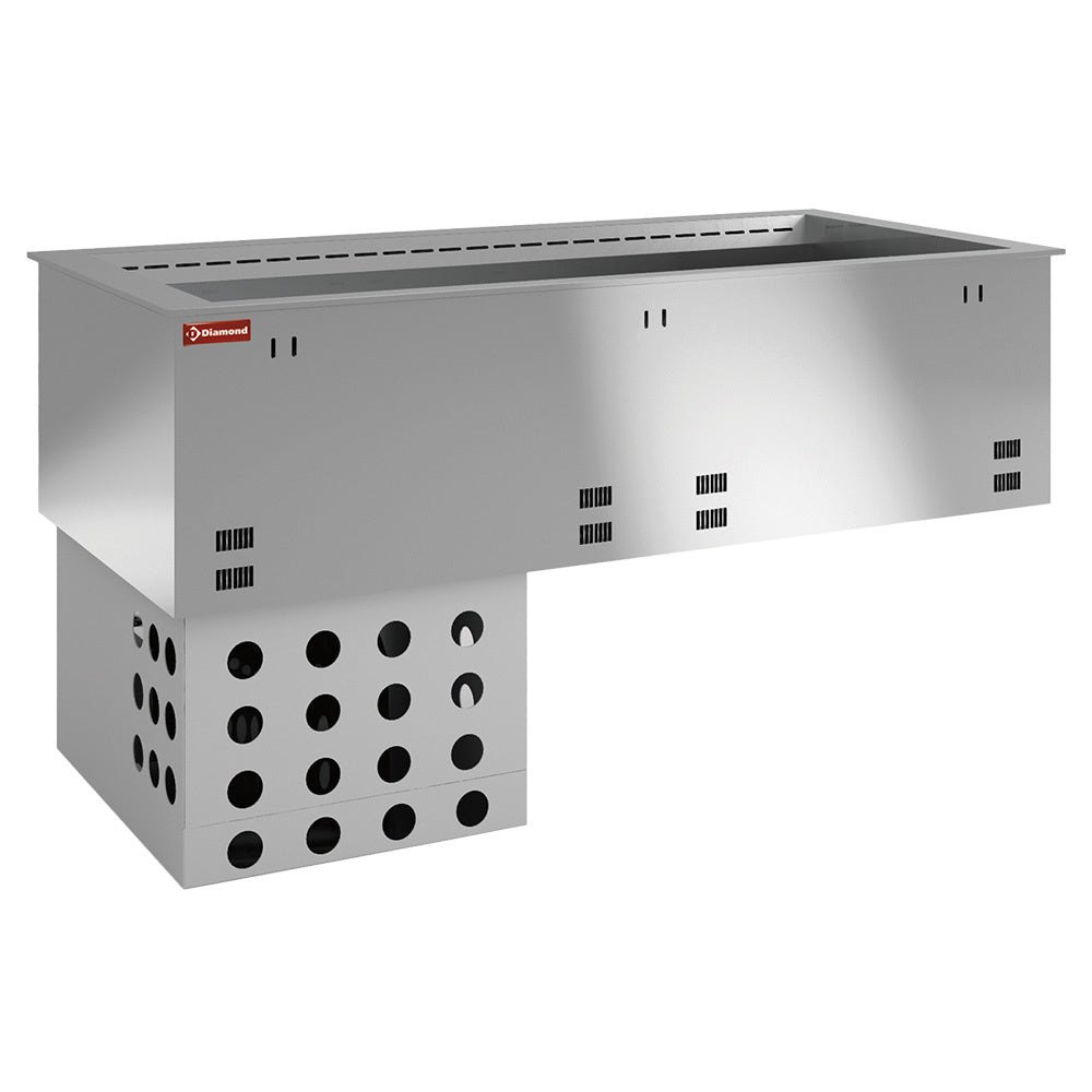 Gekoelde inbouwbak, geventileerde koeling, 5x GN 1/1, met hermetisch aggregaat, Diamond DPA/RCV18-R2