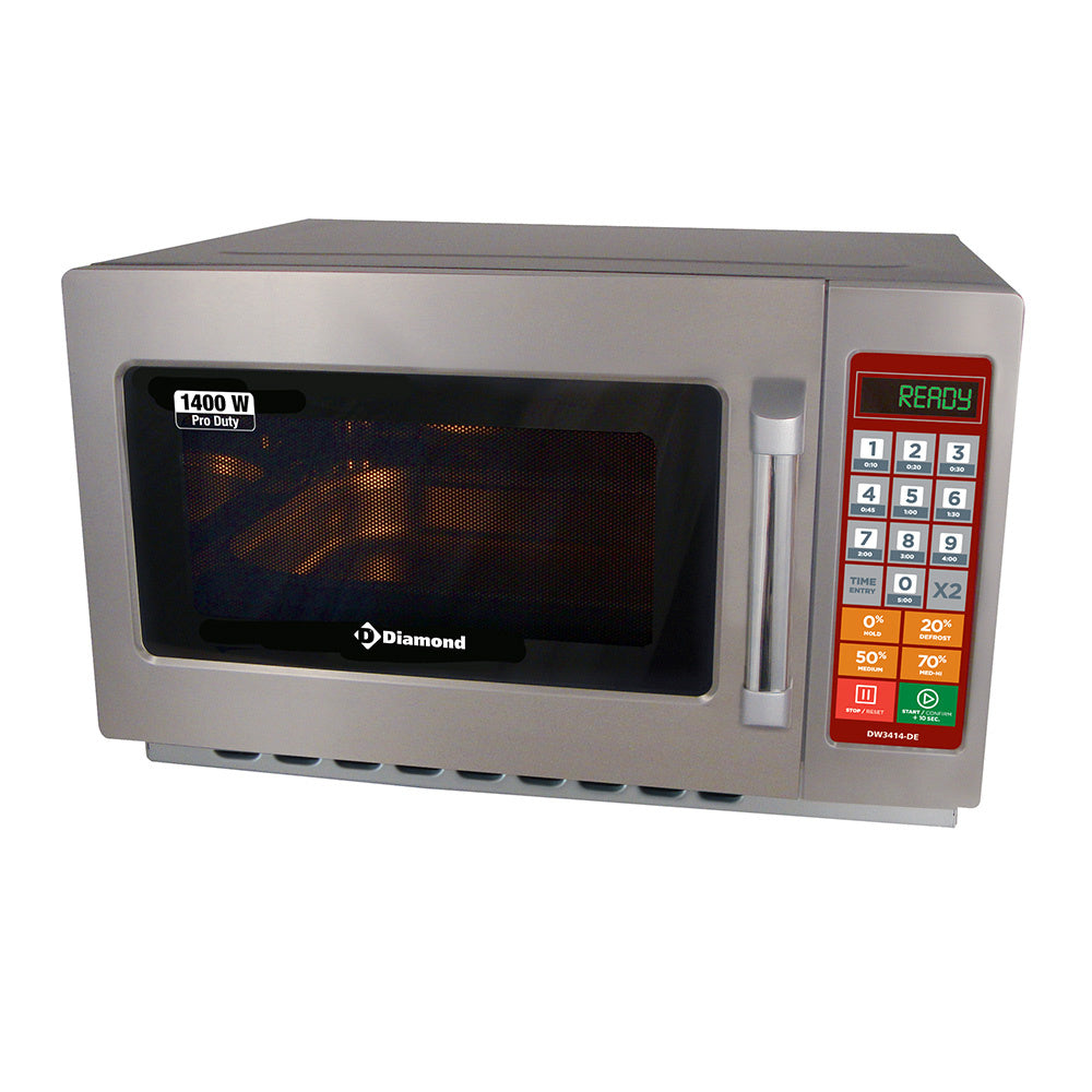 Magnetron GN 2/3 van roestvrij staal, 1400 W, 34 liter, digitaal, Diamond DW3414-DE