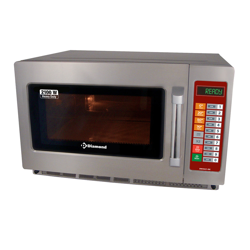 Magnetron GN 2/3 van roestvrij staal, 2100 W, 34 liter, digitaal, Diamond DW3421-DE