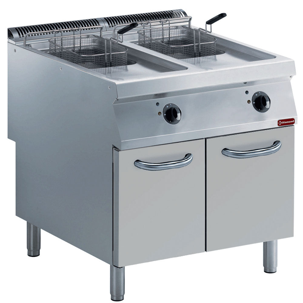 Elektrische friteuse, 2 x 15 liter, op onderkast, 230 V driefasig, Diamond E22/F30A8-230/3--N