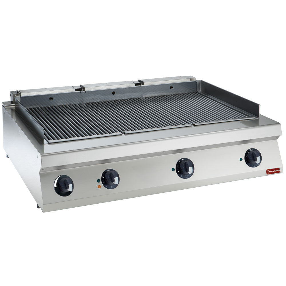 Elektrische grill met waterbak (HP), 3 roosters, module 120 cm, 230 V driefasig, Diamond E22/GPLP3-HP-230/3-
