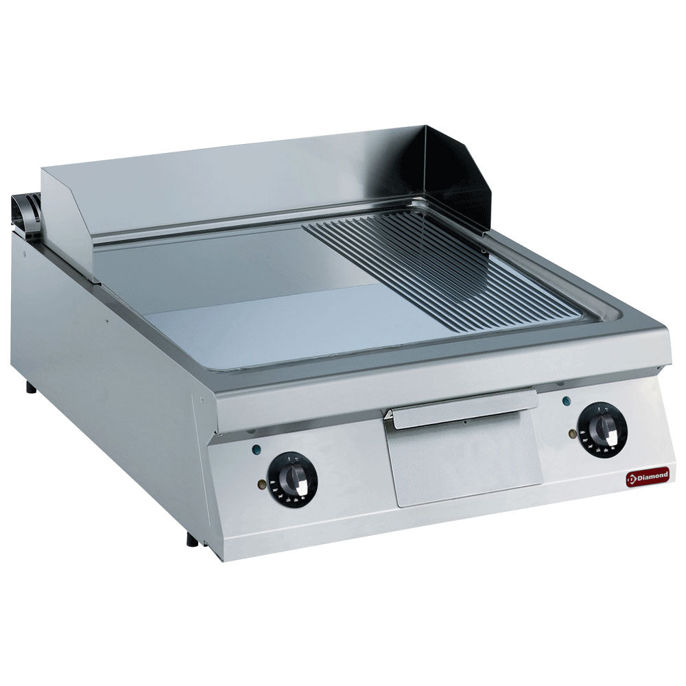 Elektrische bakplaat, 2/3 glad en 1/3 geribbeld, module 80 cm, Maxima 900+, Diamond E22/PM8T-NE