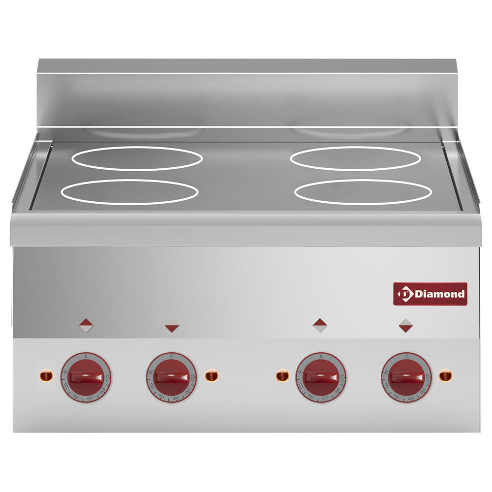 Vitrokeramische kookunit met 4 kookzones, top-model, 60 cm breed, Diamond E60/4VC6T-N
