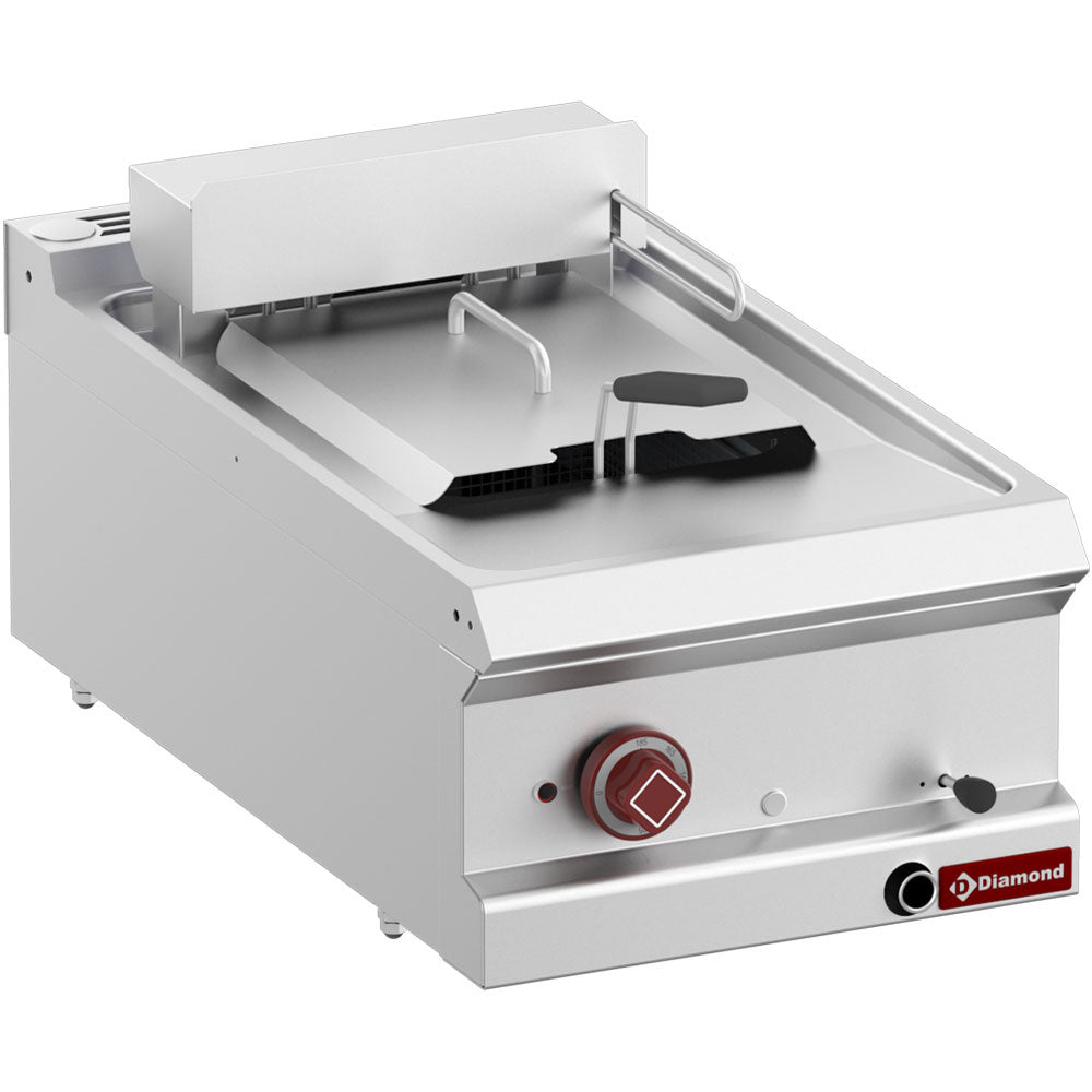 Elektrische friteuse met 1 kuip van 12 liter, voor op tafel, 40 cm, Diamond E7/F124T-N
