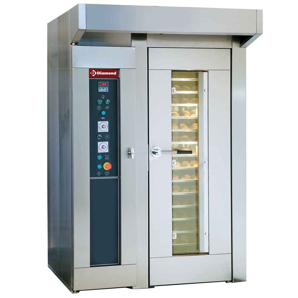 Draaioven voor bakkerij en patisserie, 15 of 18 niveaus (450x650 of 500x700 mm), elektrisch, Diamond FRM/4E-F