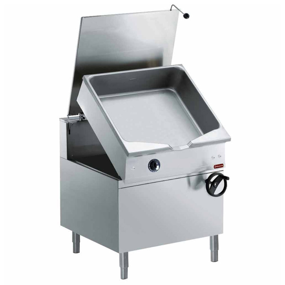 Gasgestookte kantelbare braadpan, Duomat, 100 liter, gemotoriseerde kanteling, Diamond G22/BA12C-N