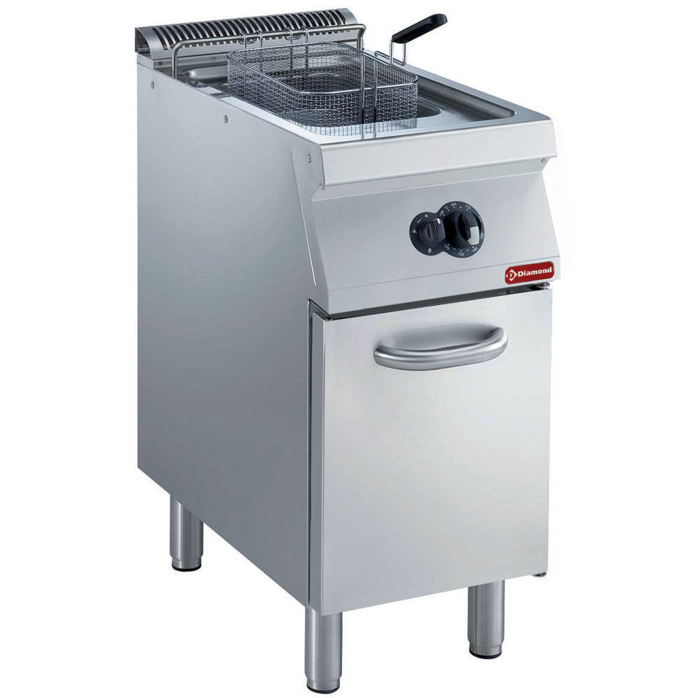 Gasfriteuse 15 liter met Y-kuip, externe branders, op onderkast, Diamond G17/F15A4-N