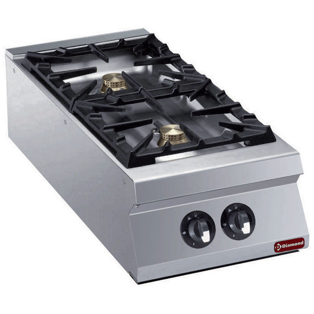 Gaskookplaat, 2 branders, module 40 cm, Diamond G22/2B4T-N