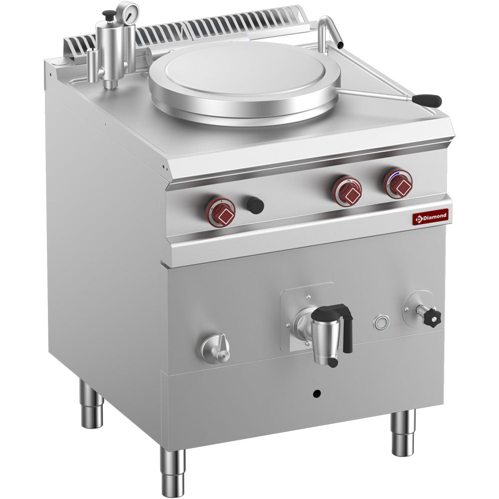 Kookketel op gas van 50 liter met indirecte verwarming, 70 cm, Diamond G7/M50I7-N