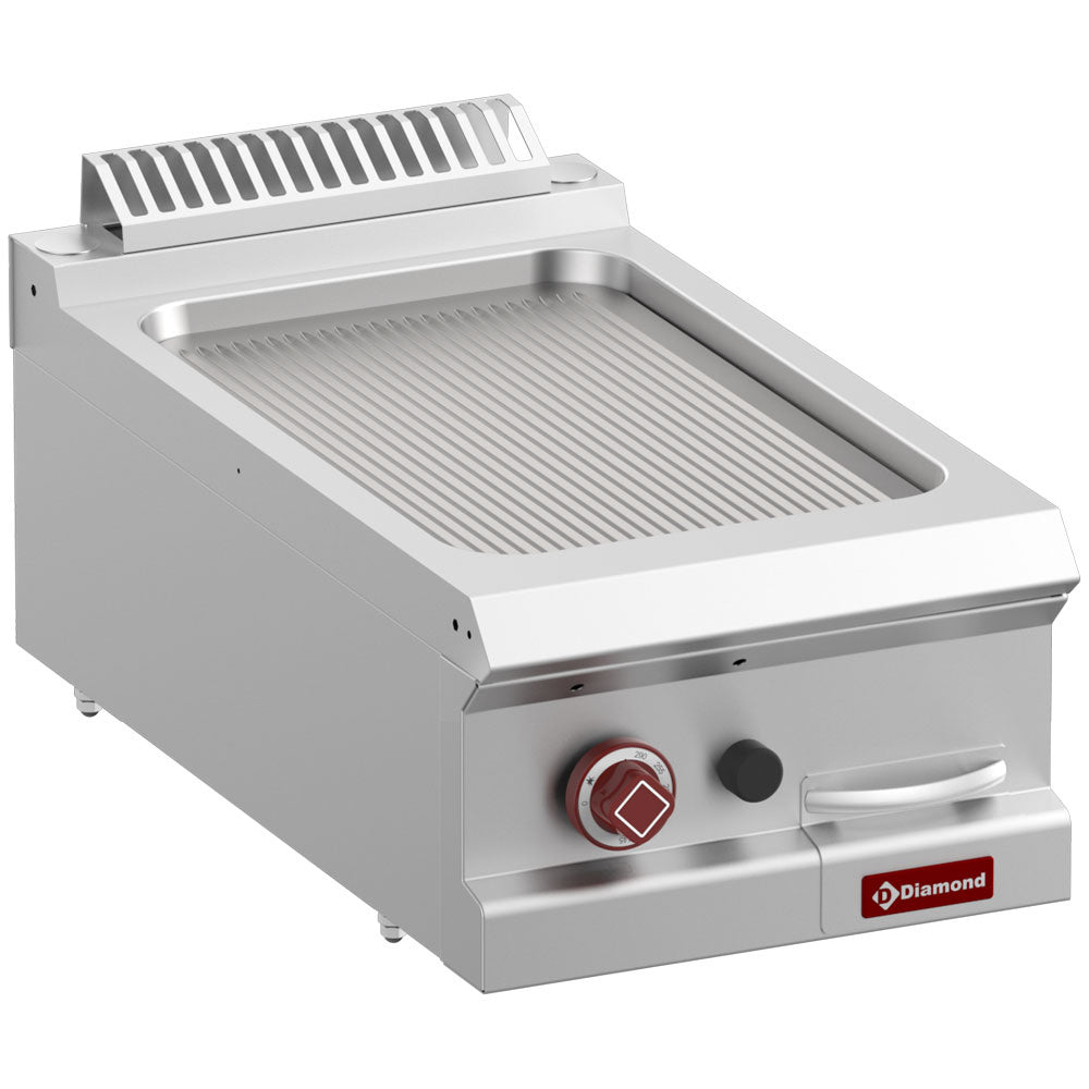 Gasbakplaat geribbeld, module 1/2, voor op tafel, 40 cm, Diamond G7/PR4T-N