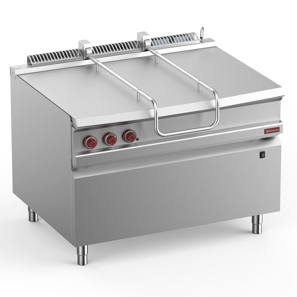 Gas kantelbare braadpan 120 liter op onderkast, 120 cm breed, Diamond G9/BRI12-N
