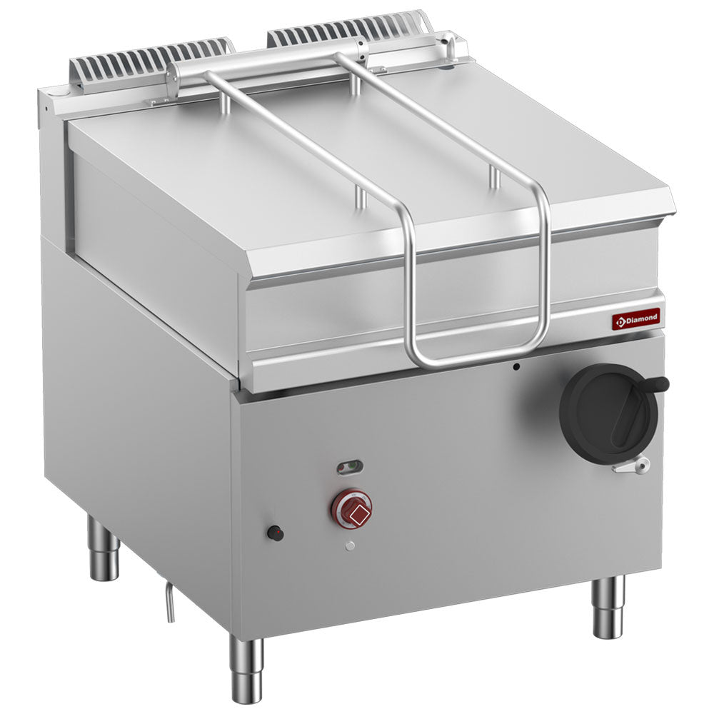 Gas kantelbare braadpan 80 liter op onderkast, 80 cm breed, Diamond G9/BRI8-N