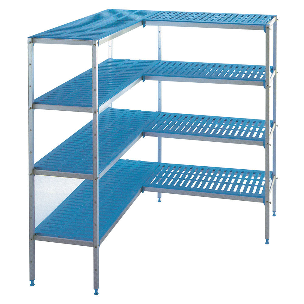Aluminium stellingkit in L-opstelling, 4 niveaus, voor koelcel C3810/XPM, Diamond GA3814/EF