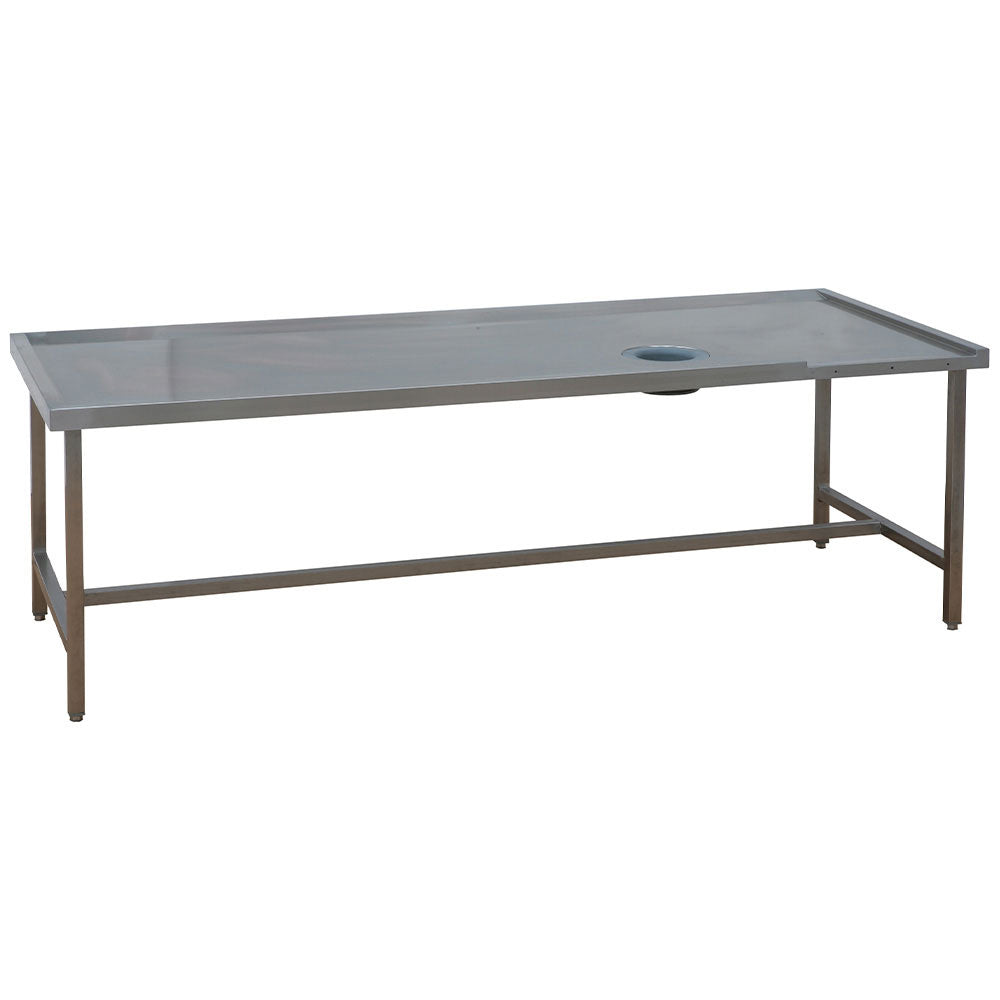 Sorteertafel links met afvalgat, 210 x 105 cm, Diamond GCP-21