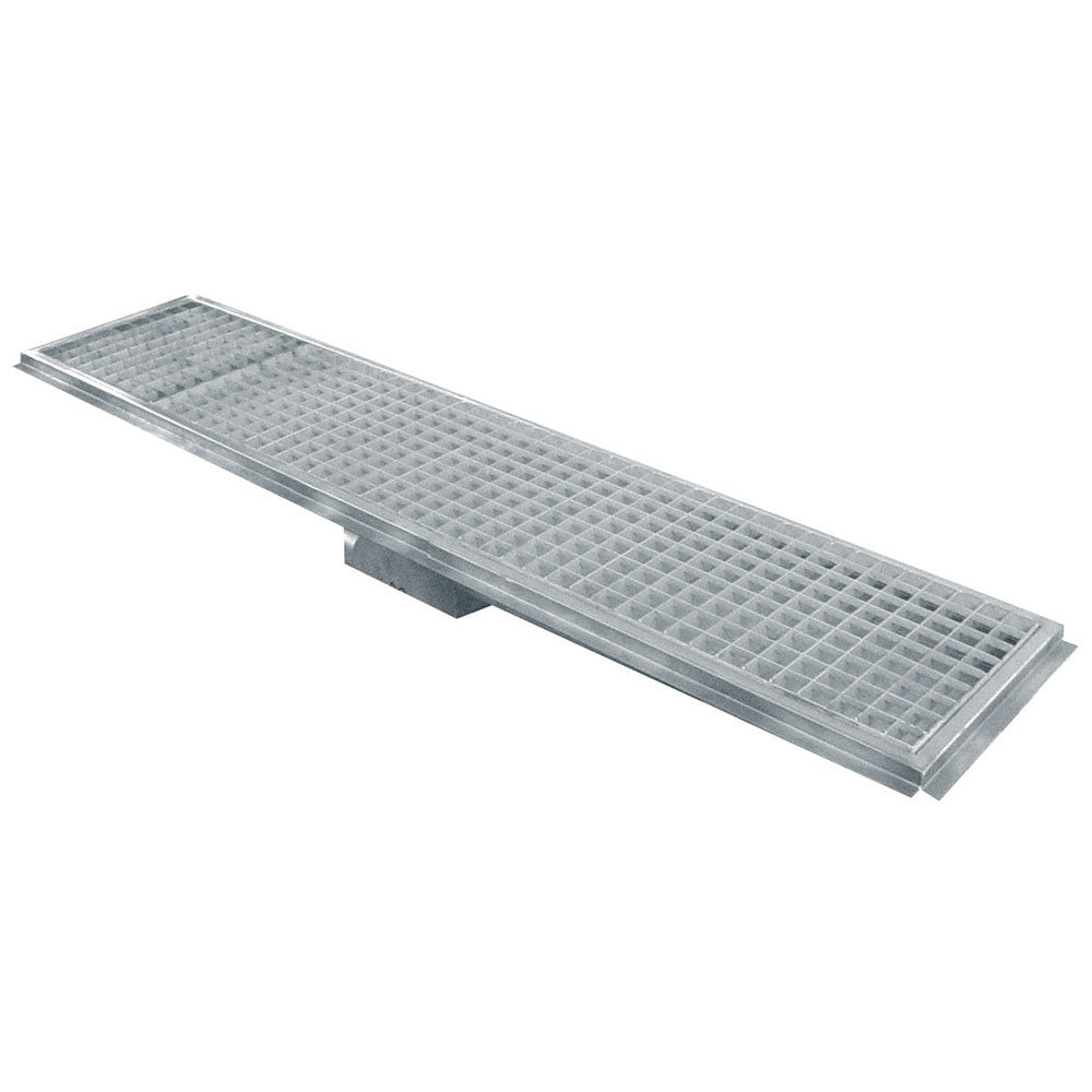 Vloergoot van rvs 60 x 30 cm, horizontale afvoer DN75, Diamond GS63-H