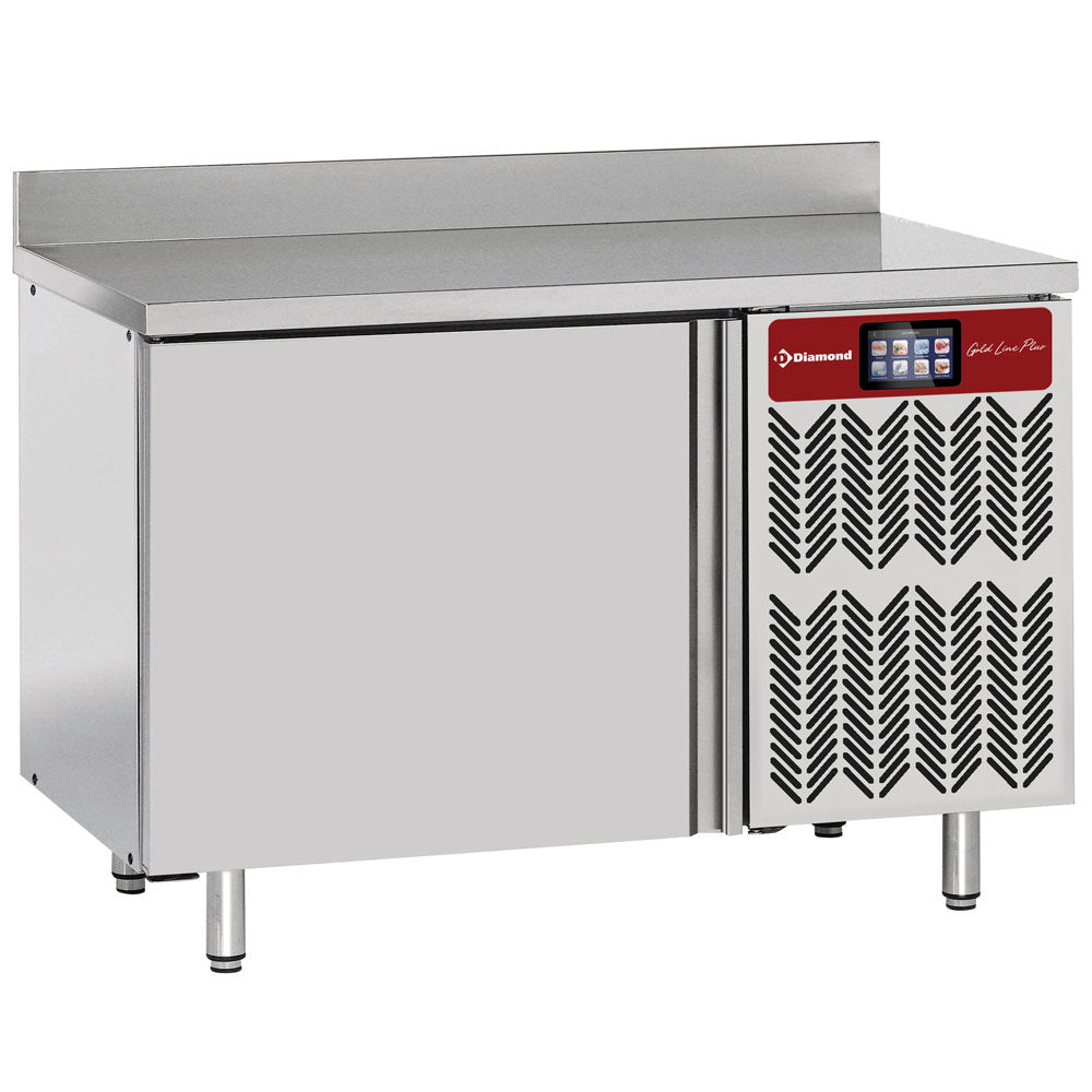 Snelkoel- en vriestafel, wandmodel, 6x GN 1/1, touchscreen, 20 kg koelen of 12 kg invriezen, Diamond GTBT6/TSA-R2