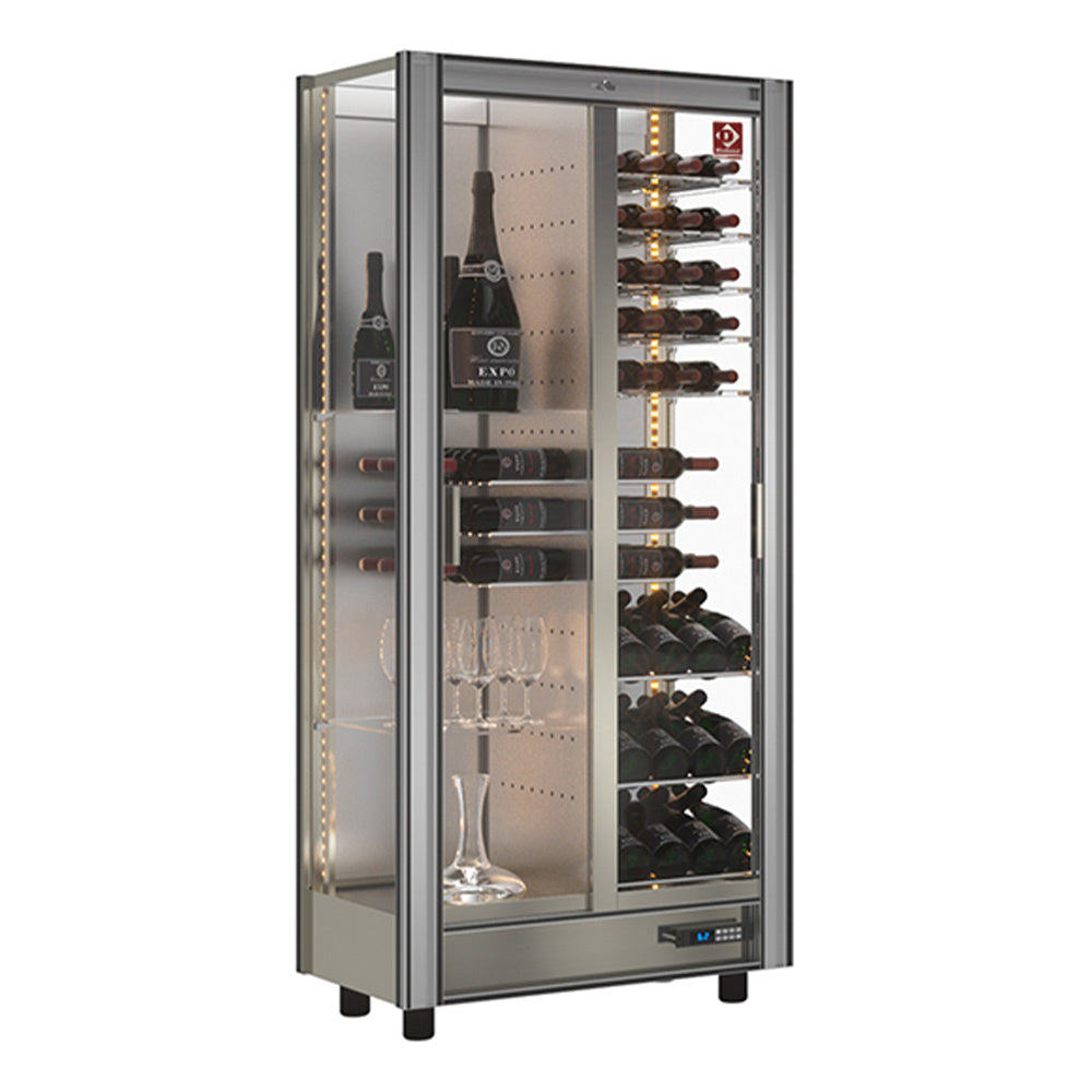 Gekoelde wijnvitrine 530 liter, modulair, 112/128 flessen, Diamond GVV-4-R2