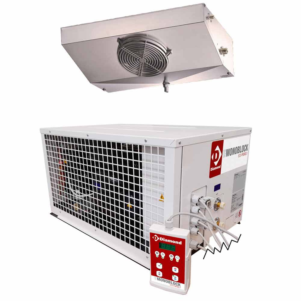 Bi-block koelunit voor vriescel, 633 W, tot 3 m³ celinhoud, Diamond HN120M-1Q
