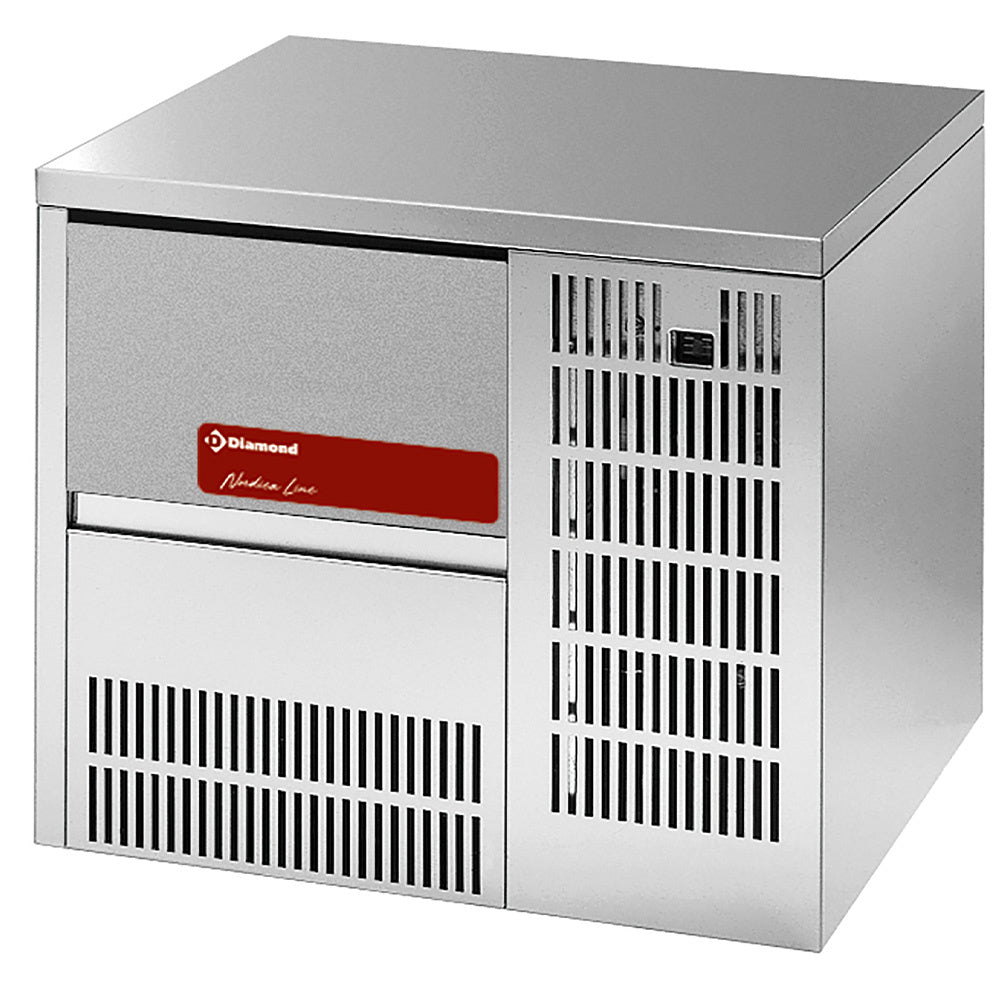 Inbouw-ijsblokjesmachine 24 kg per 24 uur met opslag 6 kg, luchtgekoeld, blokjes 13 g, Diamond ICE24INCAS-R2