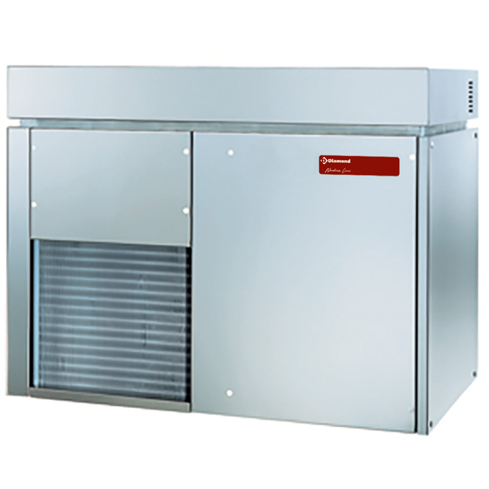 Schilferijsmachine voor ijs van -5 tot -10 °C, 900 kg per 24 uur, zonder opslag, luchtgekoeld, koelmiddel R404A of R452A, Diamond ICE900ISA