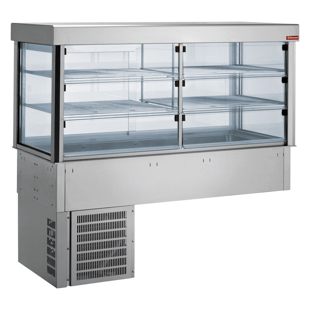 Gekoelde vitrine met gekoelde bak 3x GN 1/1, drop-in, 113,5 x 63,5 x 137 cm, Diamond IN/RCTV12-R2