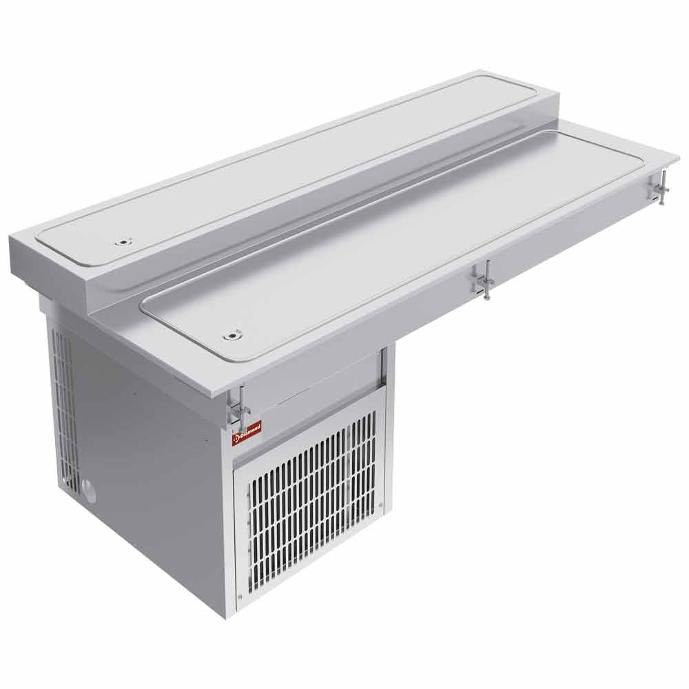 Gekoeld inbouwblad 3x GN 1/1, 2 niveaus, drop-in, 111,5 x 61 x 47,6 (54,6) cm, Diamond IN/RPX12-R92