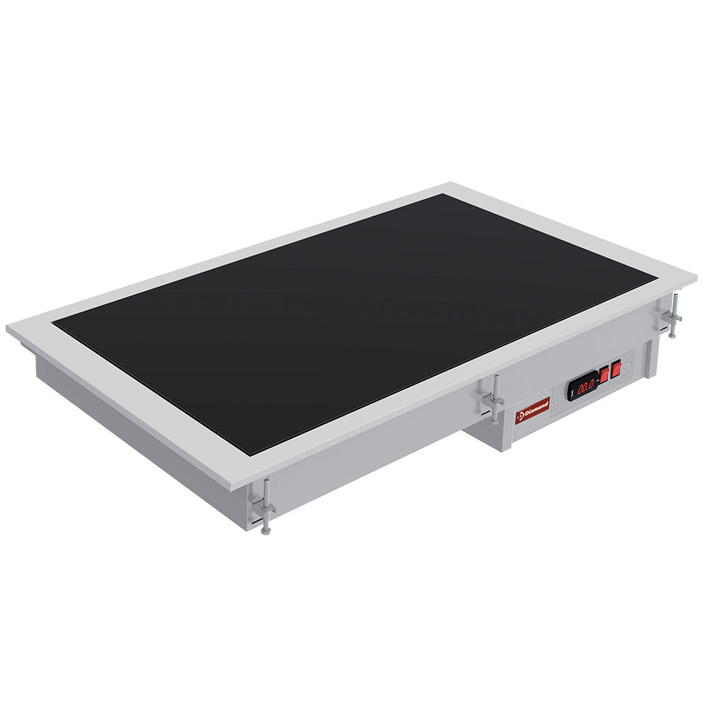 Vitrokeramisch warmhoudelement zwart 5x GN 1/1, drop-in, 176,5 x 61 x 14,7 cm, Diamond IN/VCX18-P