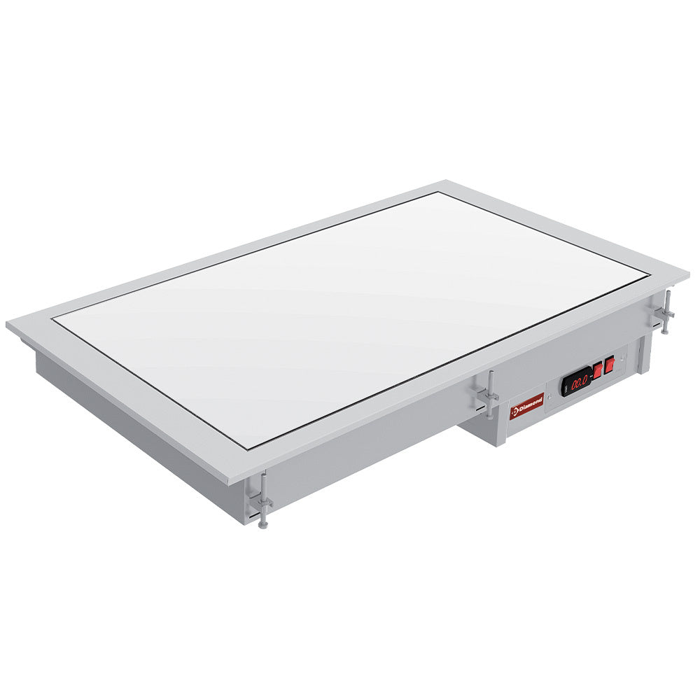 Vitrokeramisch warmhoudelement wit 2x GN 1/1, drop-in, 79 x 61 x 14,7 cm, Diamond IN/VCX08-PWT