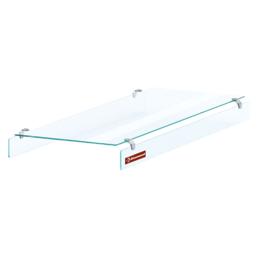 Centraal glas met rechte rand (90°) aan beide zijden 4x GN 1/1, 132,5 x 60 x 10,6 cm, Diamond IN/VD15