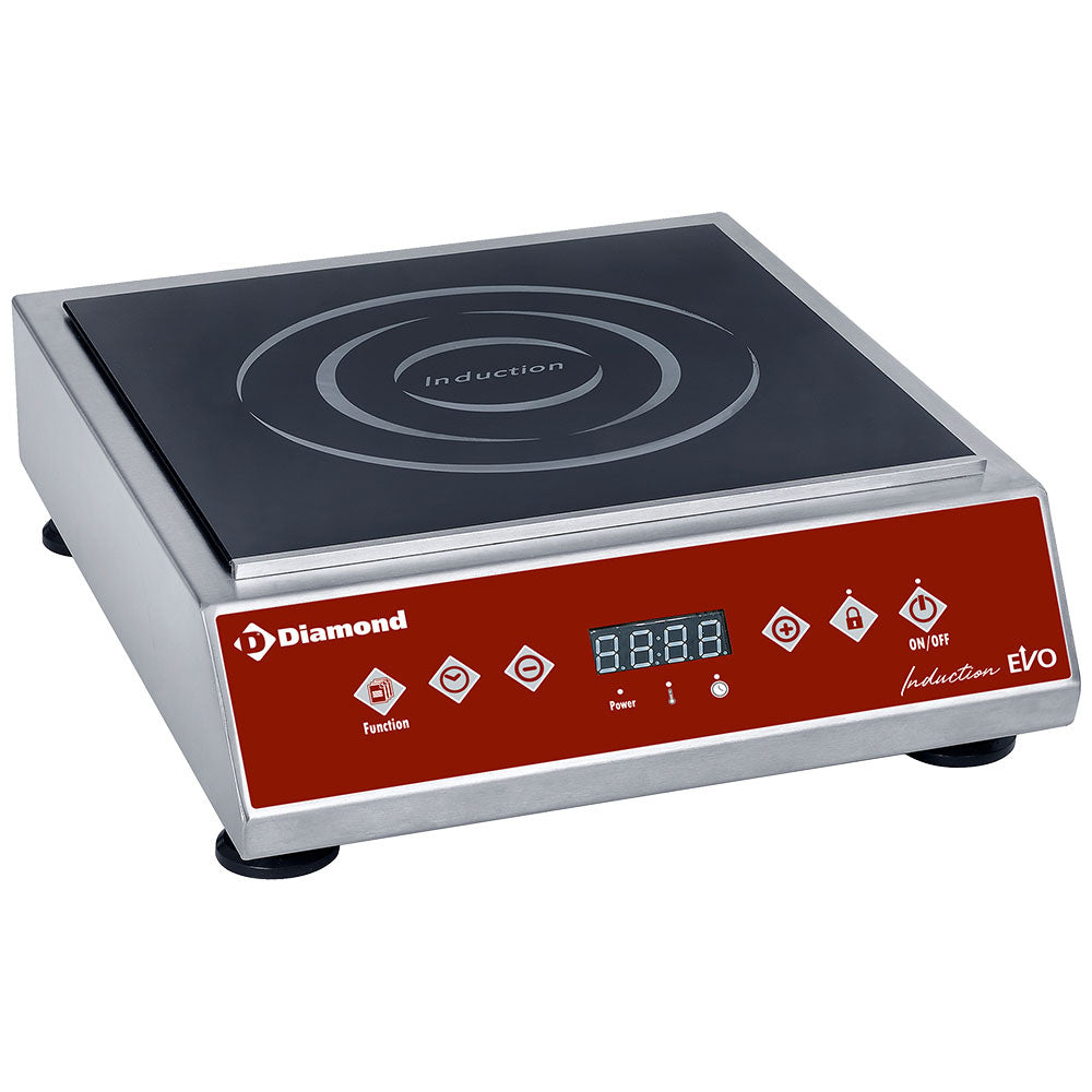 Inductiekookplaat 3500 W, capacitieve toetsen, Diamond IND-35/28S
