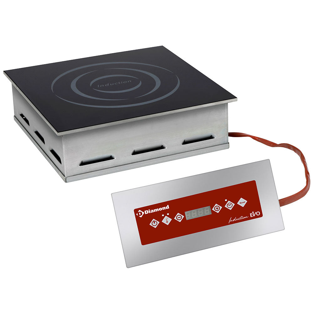 Inbouw-inductiekookplaat 2500 W met losse bediening, Diamond IND-EN/25D