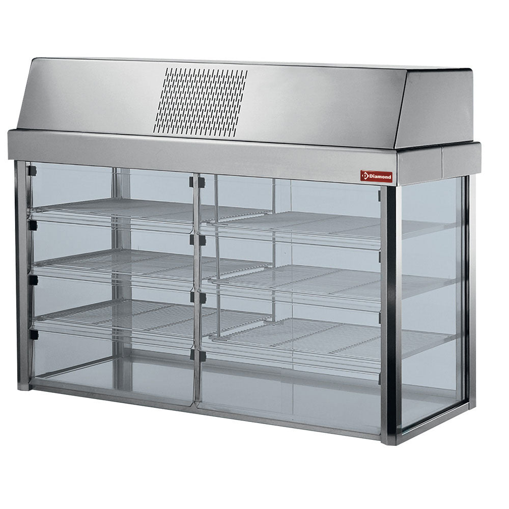 Gekoelde vitrine op drop-in element 3x GN 1/1, 3 niveaus, 113,5 x 63,5 x 115 cm, Diamond IN/VTAF12-R2
