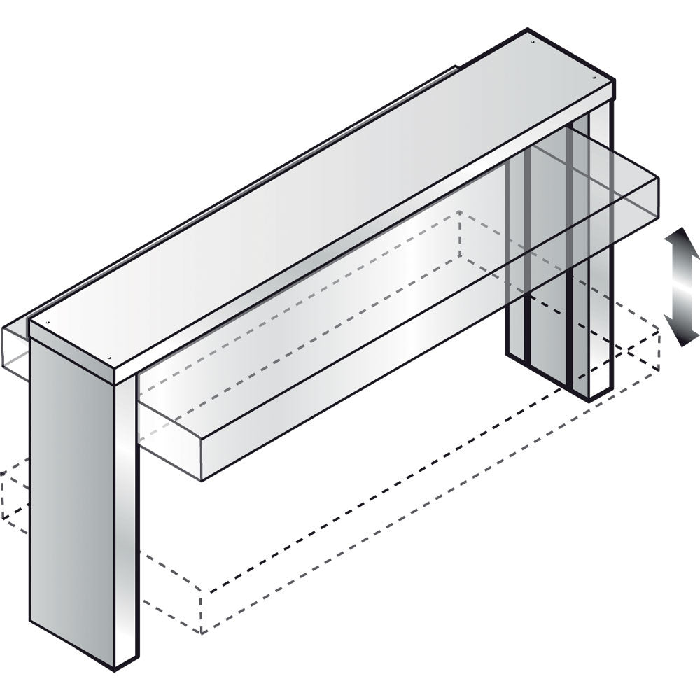 Opbouw met koepel en automatische opening, voor 2x GN 1/1, 79,5 x 62,5 x 56 cm, Diamond IN/CM08