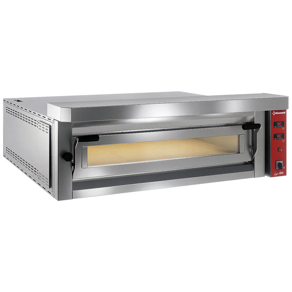 Elektrische pizzaoven Logic EVO extra groot, 9 pizza's Ø 35 cm, volledig vuurvaste steen, Diamond LFD-09L-LX