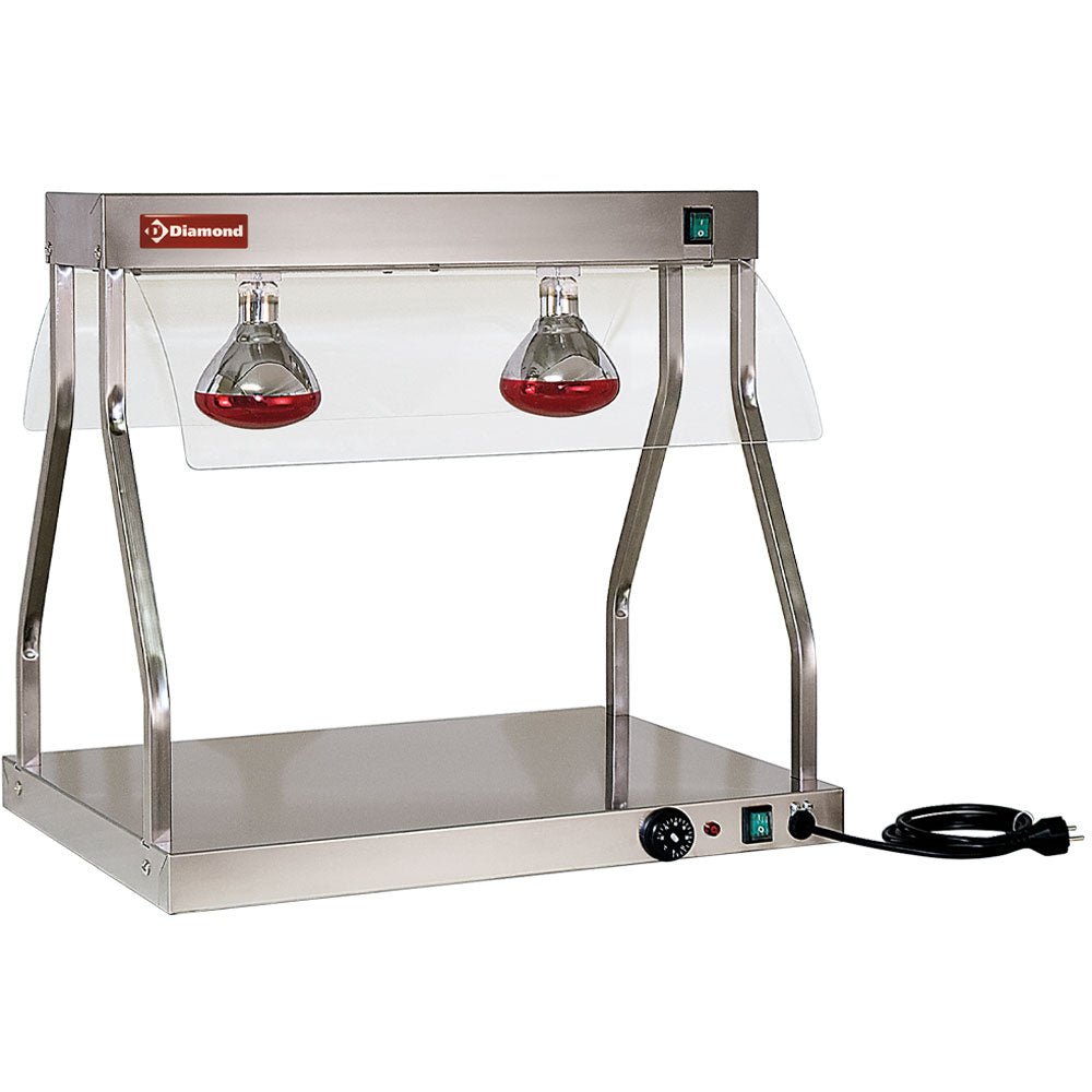 Warmhoudbrug met verwarmd werkvlak en infraroodlampen, 2x 250 W, Diamond LRT/225-T