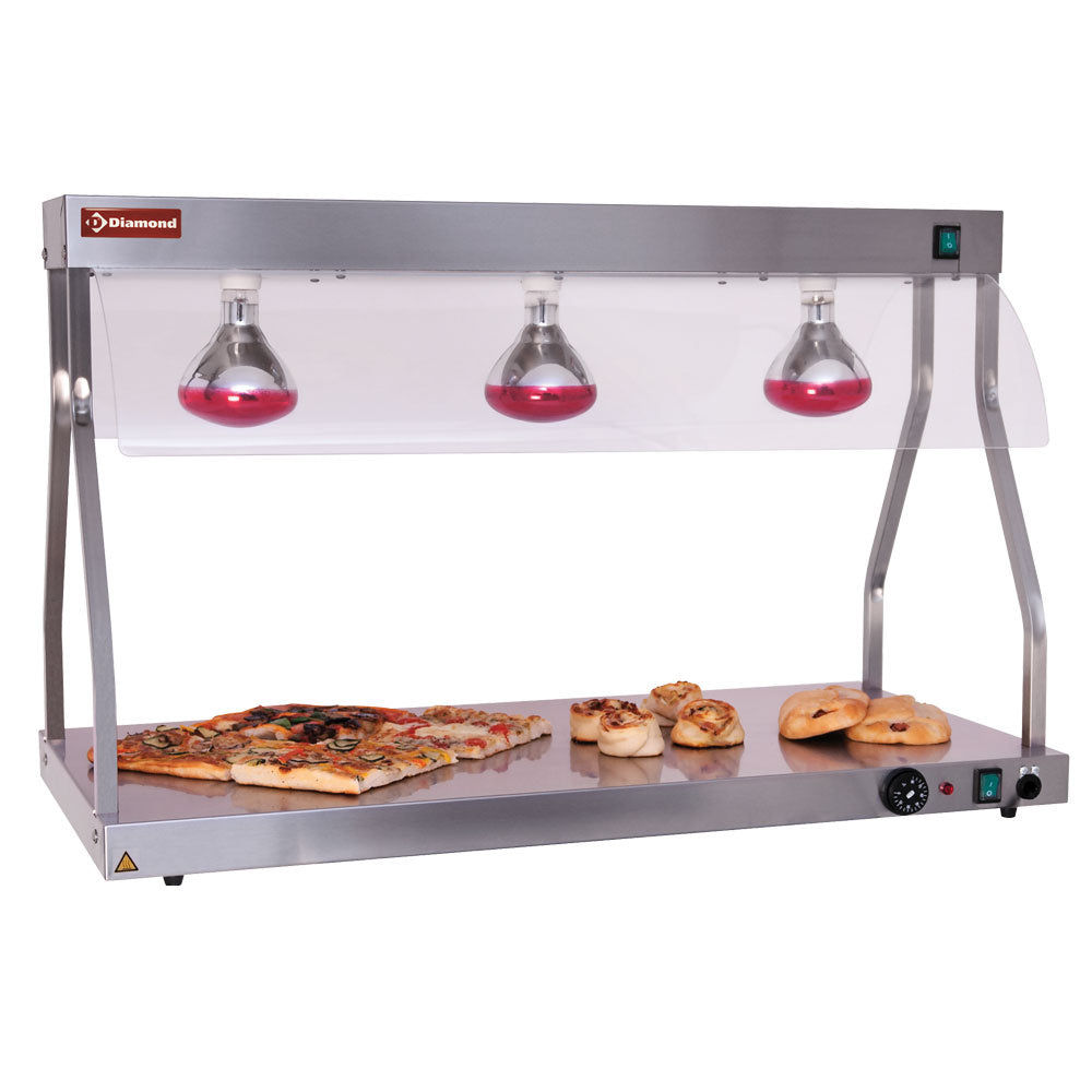 Warmhoudbrug met verwarmd werkvlak en infraroodlampen, 3x 250 W, Diamond LRT/325-T