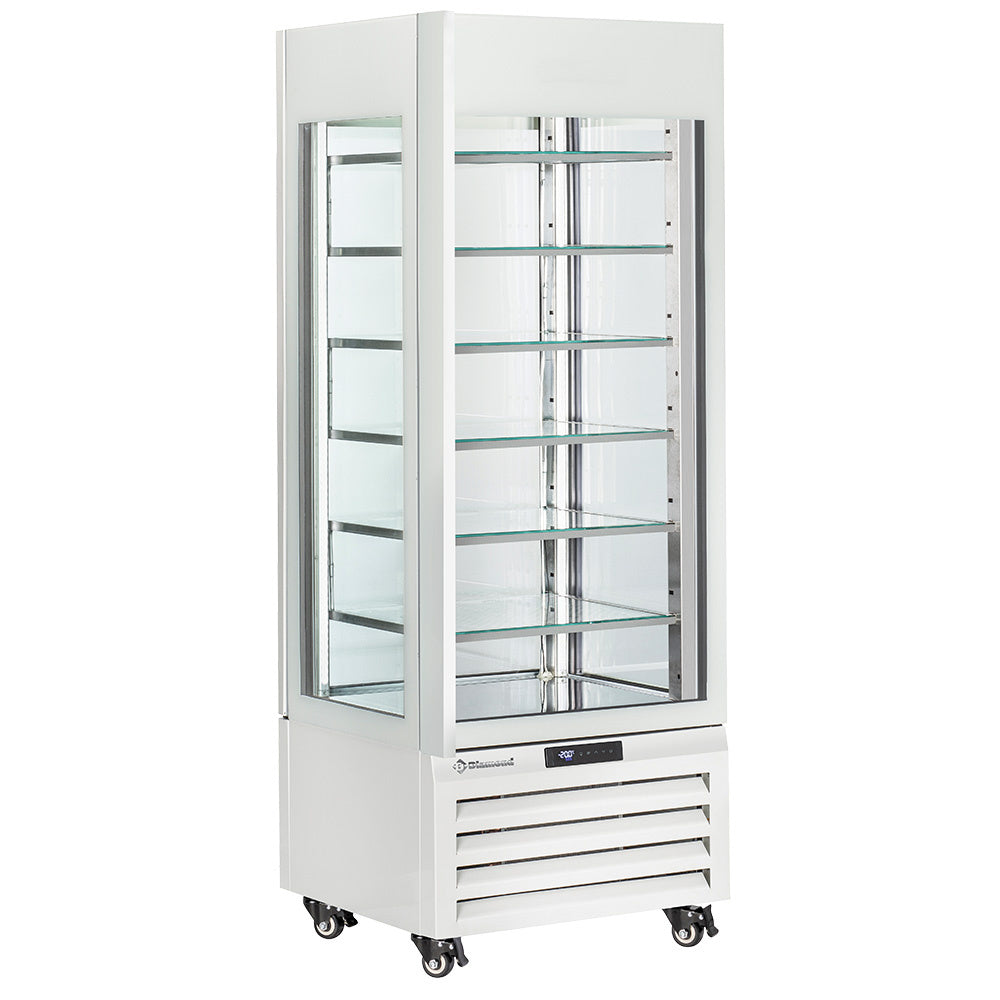 Volglazen vitrine 440 liter voor ijs, 6 glasplateaus, statisch gekoeld, wit, Diamond MAX/507-SW