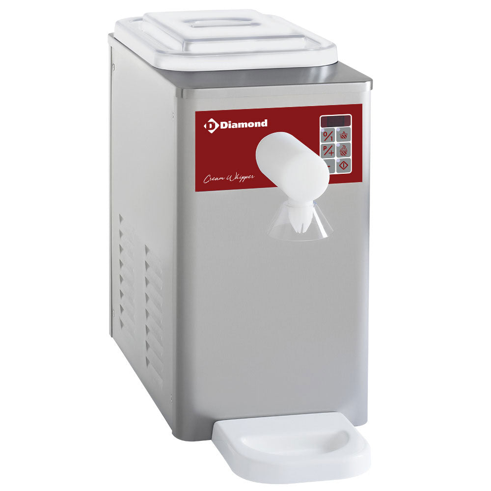 Gekoelde slagroommachine van roestvrij staal, tank 5 liter (300 l/u), Diamond MCV/5C-N