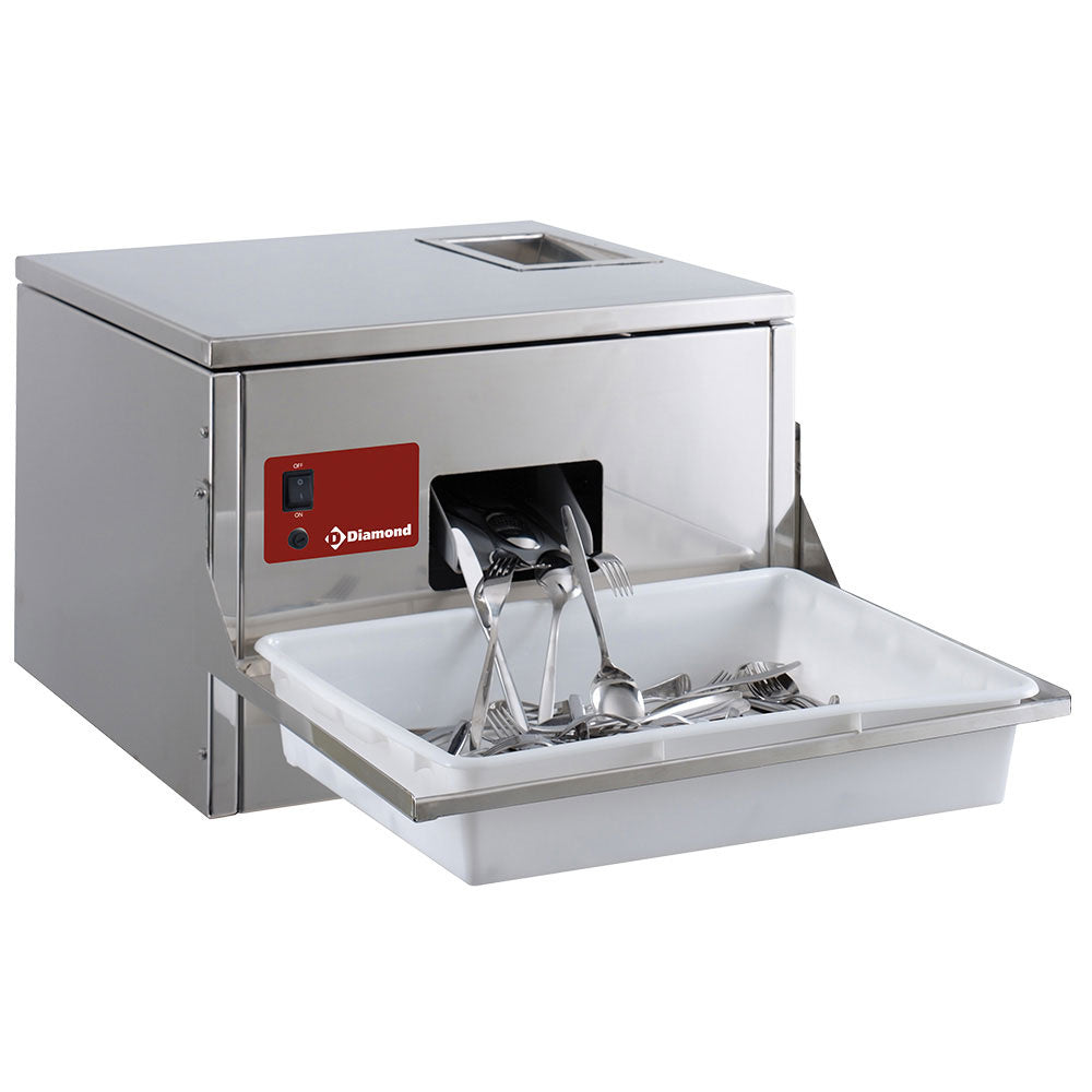 Bestekpoleermachine, 3000-3500 stuks per uur, met UV-lamp, Diamond MCX/3T-PH
