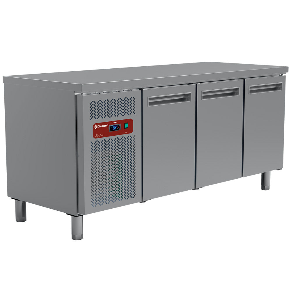 Koelwerkbank, geventileerd, 3 deuren GN 1/1, 405 liter, Diamond MR3/R2
