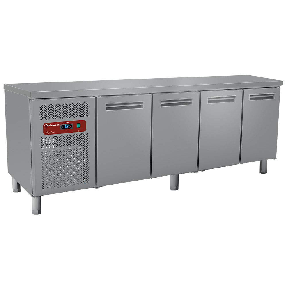 Koelwerkbank, geventileerd, 4 deuren GN 1/1, 550 liter, Diamond MR4/R2
