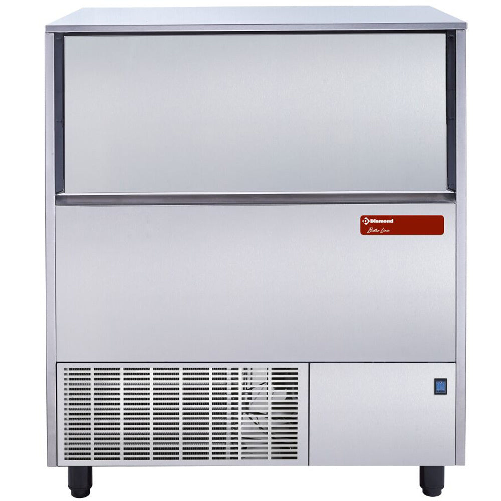 Holle-ijsblokjesmachine 122 kg per 24 uur met voorraadbak 50 kg, luchtgekoeld, Diamond MXP-140A/R2