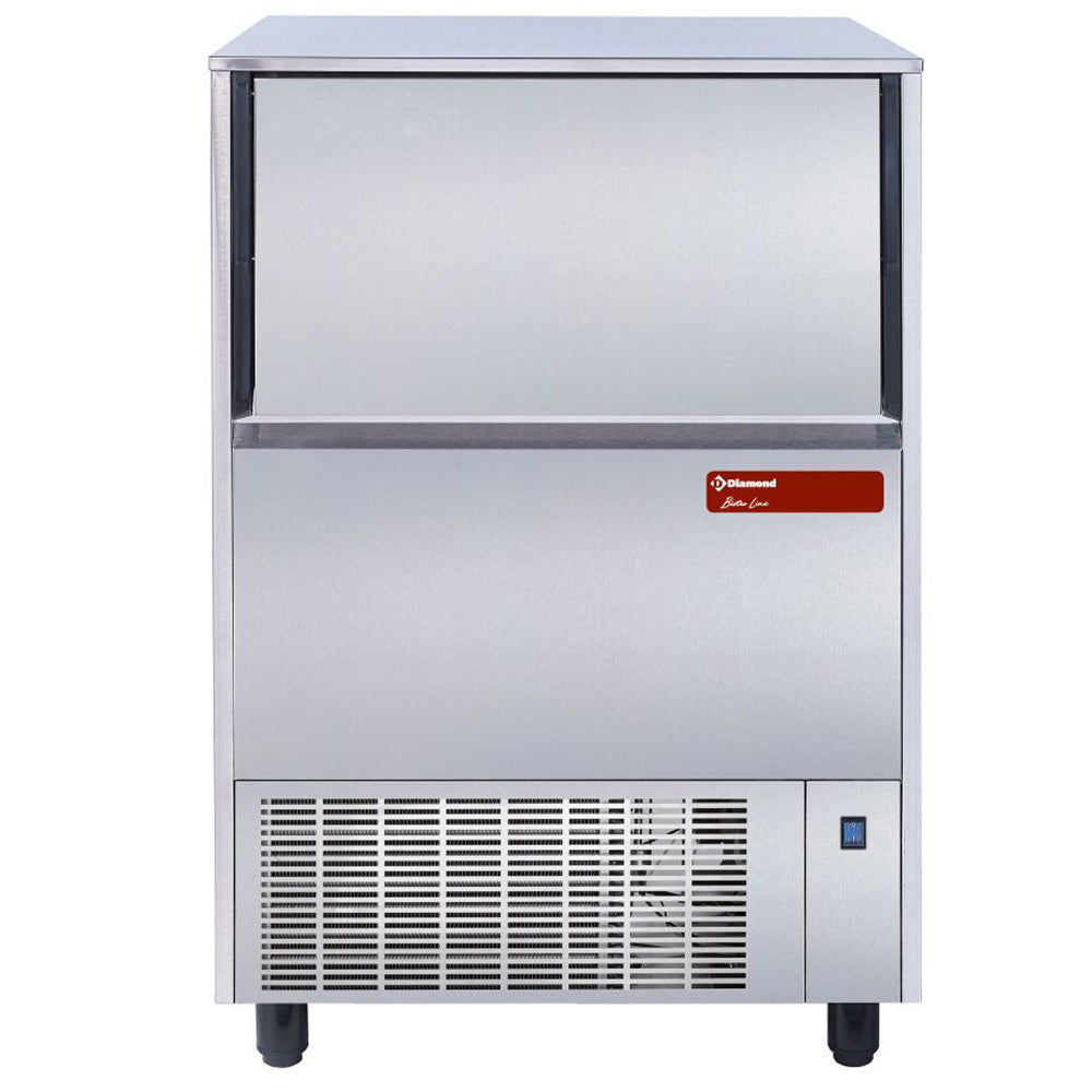 Holle-ijsblokjesmachine 75 kg per 24 uur met voorraadbak 37 kg, luchtgekoeld, Diamond MXP-95A/R2
