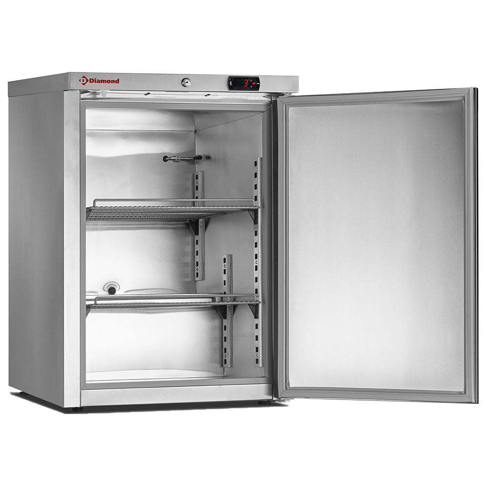 Statische vrieskast 150 liter, roestvrij staal, Diamond NFT202-R6X