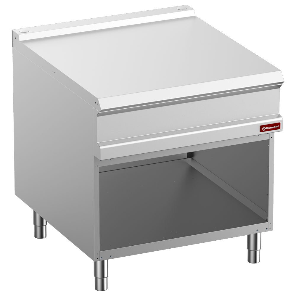 Neutraal element 1/1 module met open onderkast, 80 cm breed, Diamond N9/PTA8-N