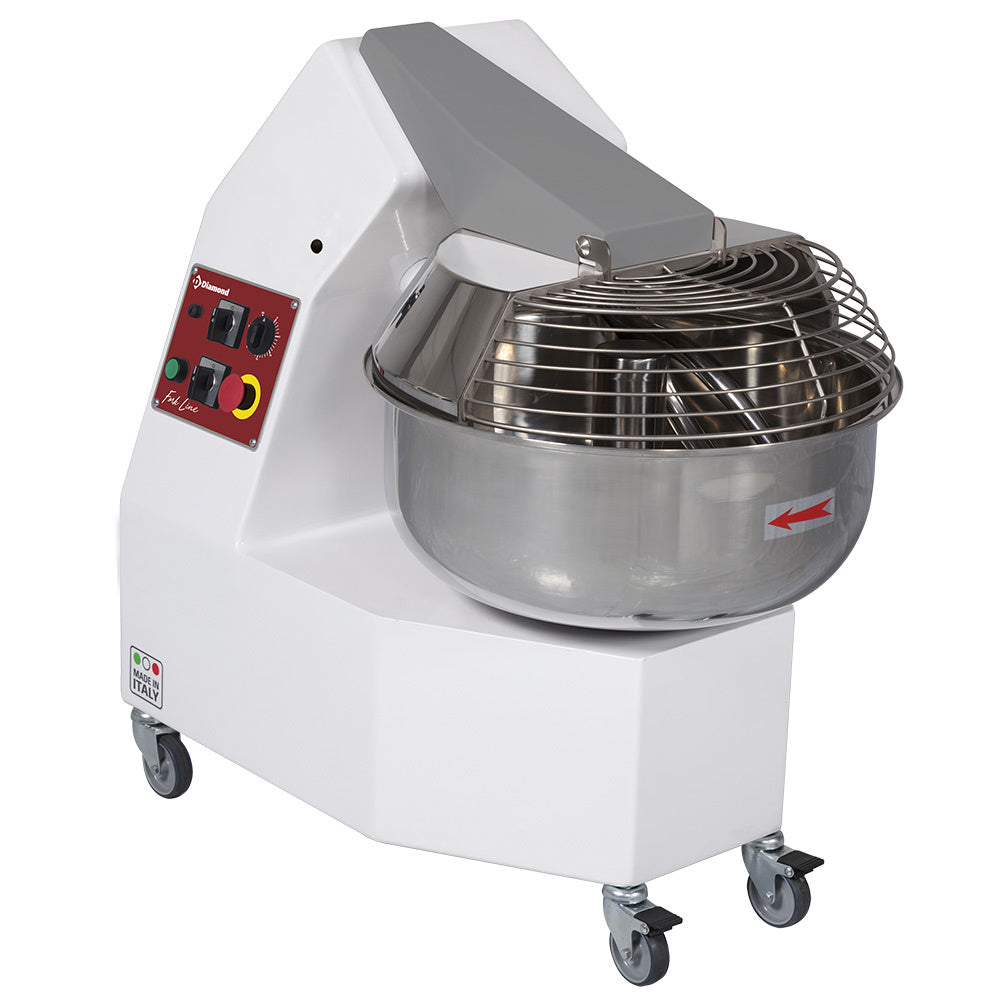 Vorkmenger 35 kg, 2 snelheden, timer, op wielen, Diamond PBR-35/T2V