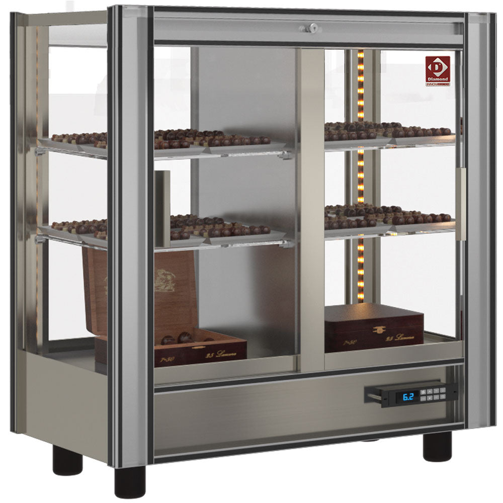 Koelvitrine voor chocolade 216 liter, modulair, doorlopende uitvoering (Through), Diamond PCC-1/TR-R6